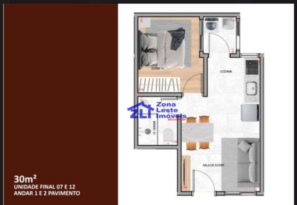 Apartamento à venda com 2 quartos, 33m² - Foto 7