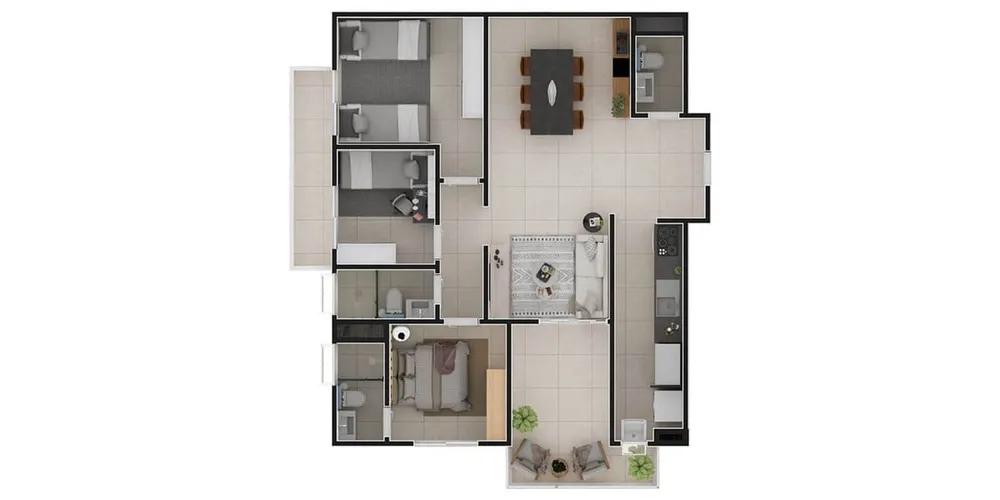 Apartamento, 2 quartos, 80 m² - Foto 3