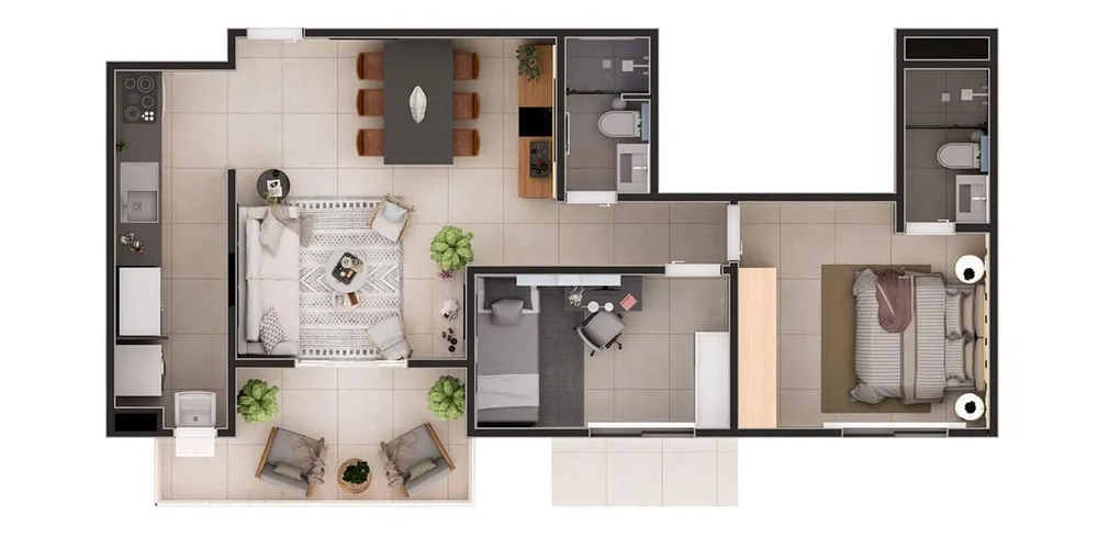 Apartamento, 2 quartos, 80 m² - Foto 2