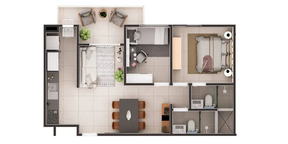 Apartamento, 2 quartos, 80 m² - Foto 1