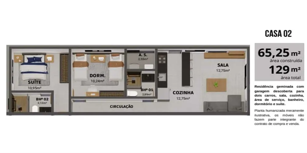 Casa, 1 quarto - Foto 4