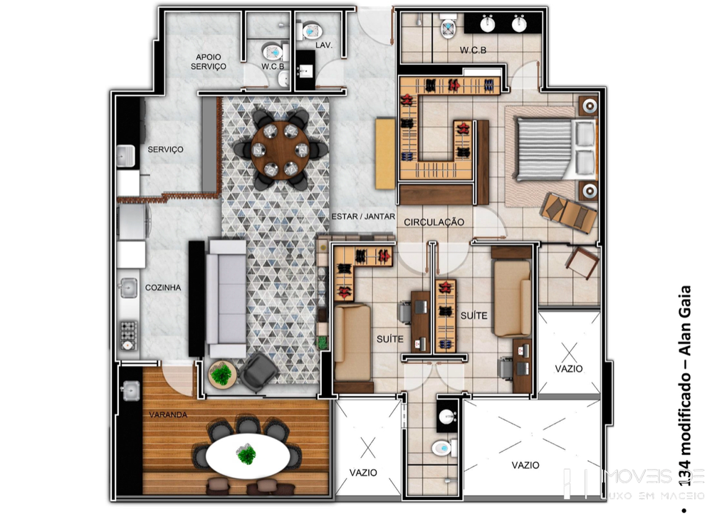 Apartamento, 3 quartos, 134 m² - Foto 4