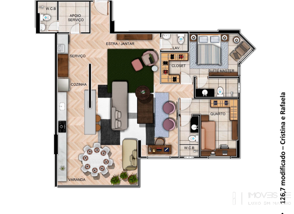Apartamento, 3 quartos, 134 m² - Foto 7