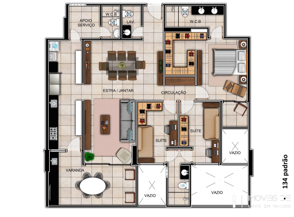 Apartamento, 3 quartos, 134 m² - Foto 6