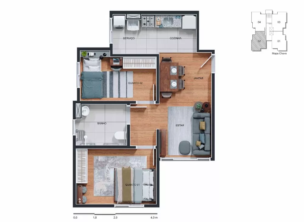 Apartamento à venda com 2 quartos, 52m² - Foto 11