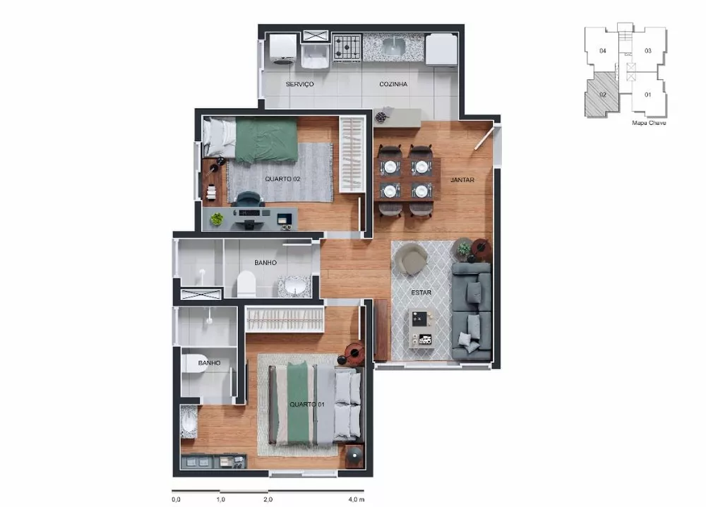 Apartamento à venda com 2 quartos, 52m² - Foto 10