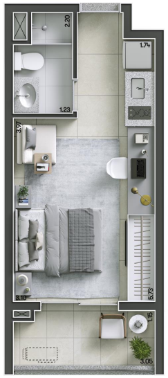 Apartamento, 1 quarto, 37 m² - Foto 16