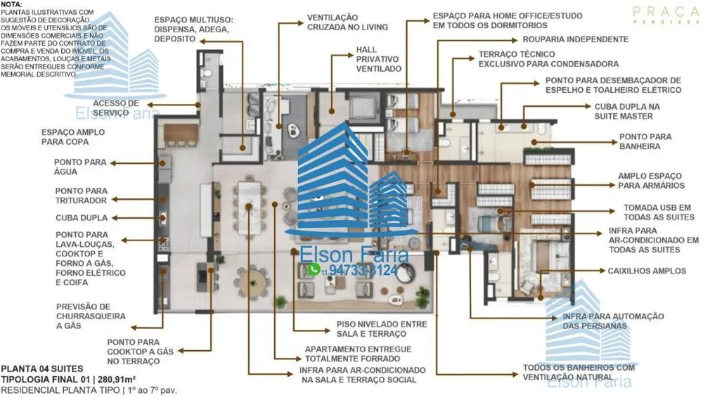 Apartamento, 4 quartos, 274 m² - Foto 2