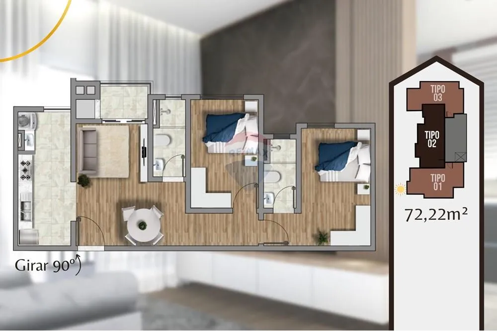 Apartamento, 2 quartos, 72 m² - Foto 9