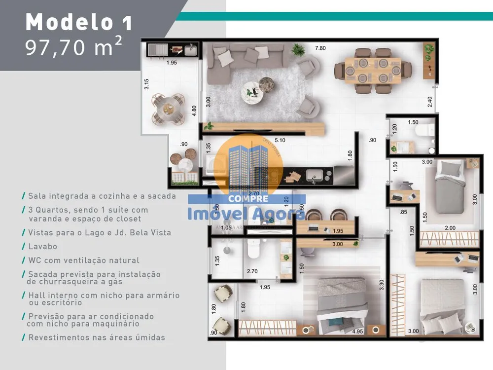 Apartamento, 3 quartos, 97 m² - Foto 11