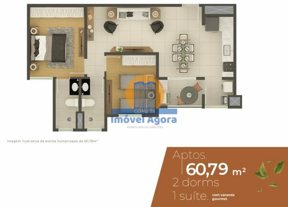 Apartamento, 2 quartos, 60 m² - Foto 6