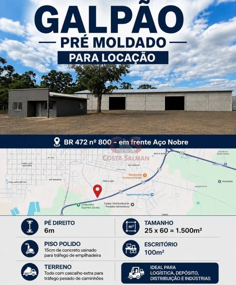 Depósito-Galpão, 1500 m² - Foto 1