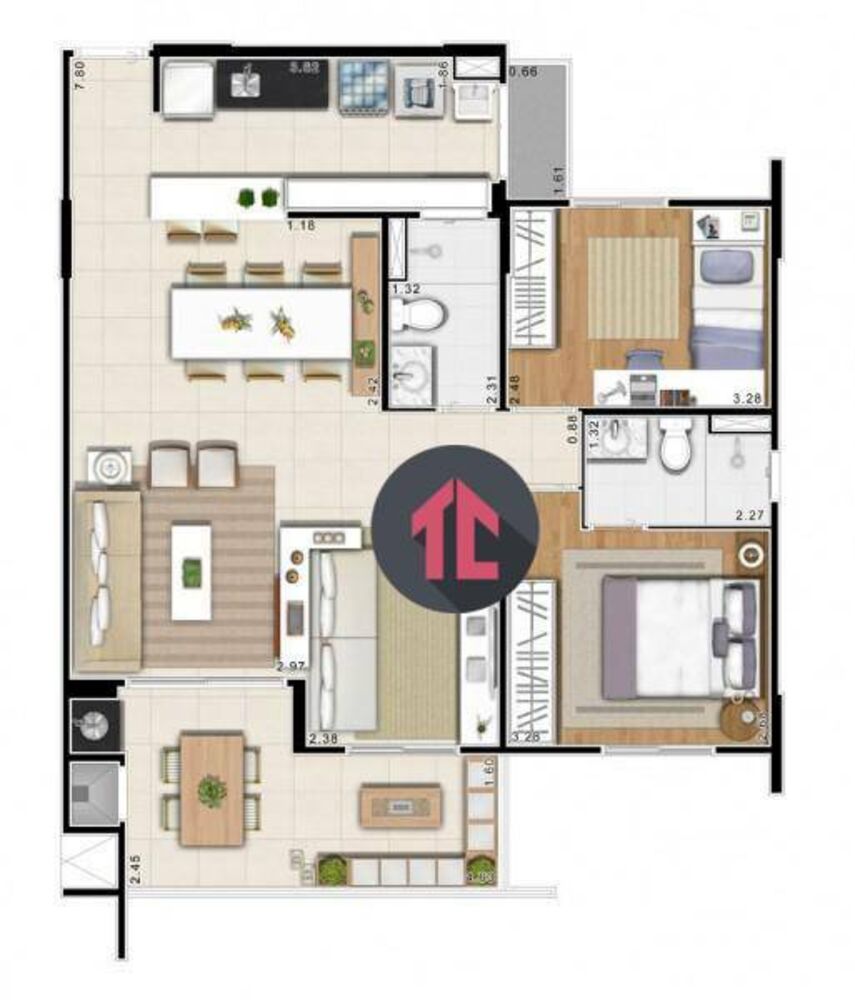 Apartamento à venda com 1 quarto, 84m² - Foto 35