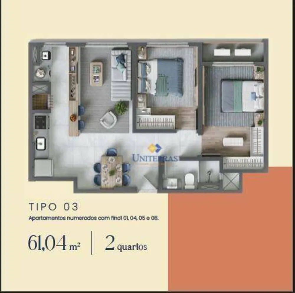 Apartamento, 2 quartos, 61 m² - Foto 7