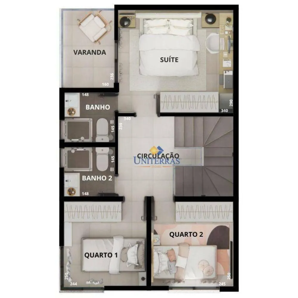 Sobrado, 3 quartos, 85 m² - Foto 3