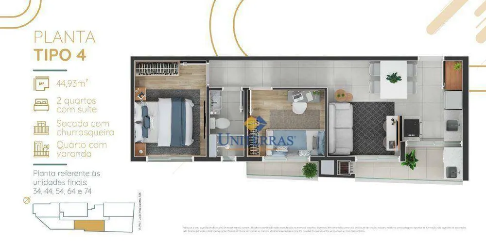 Apartamento, 2 quartos, 56 m² - Foto 7