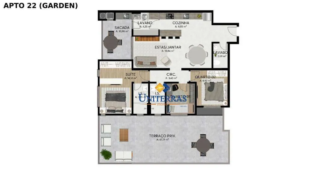 Apartamento, 2 quartos, 69 m² - Foto 12