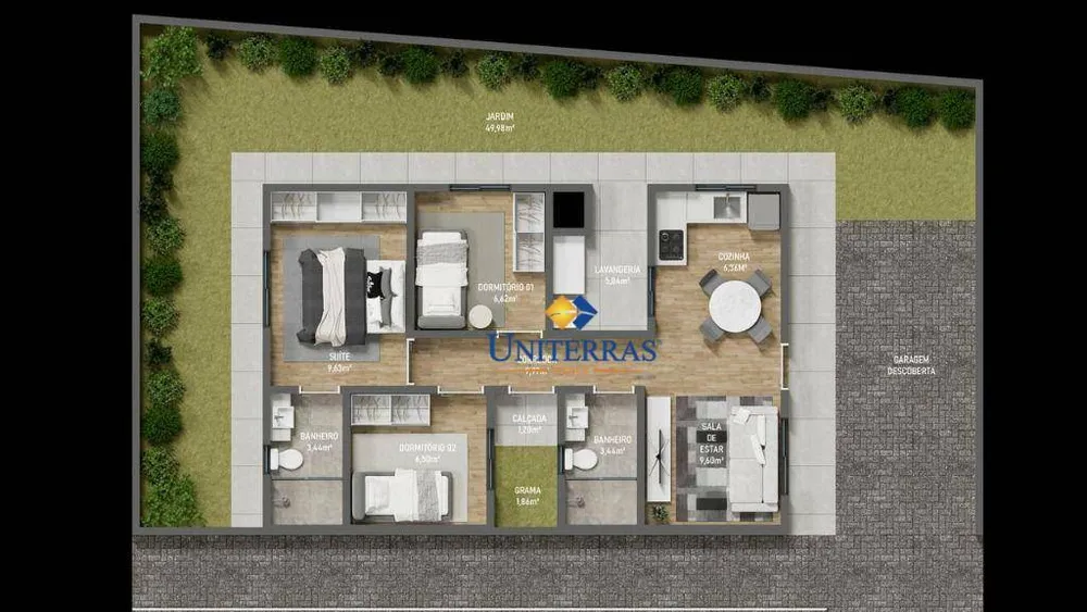 Casa, 3 quartos, 58 m² - Foto 2