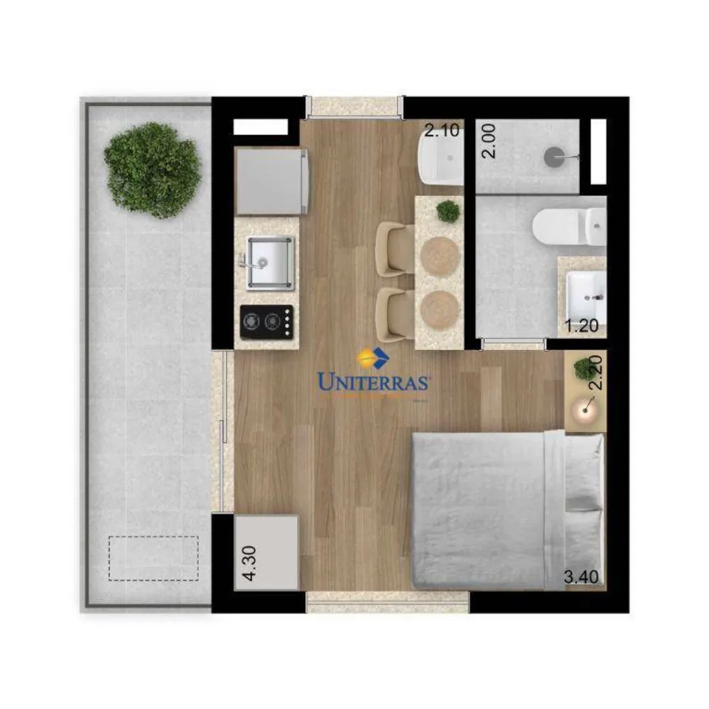 Kitnet-Studio, 20 m² - Foto 8
