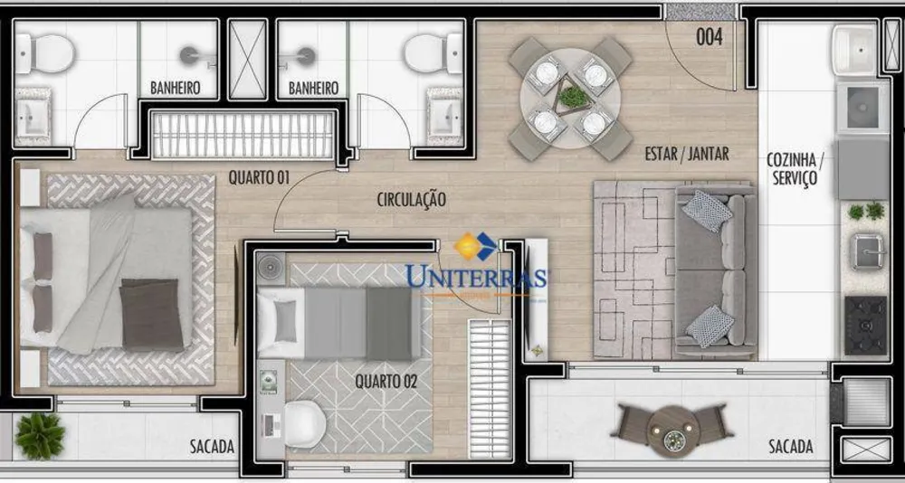 Apartamento, 2 quartos, 44 m² - Foto 7