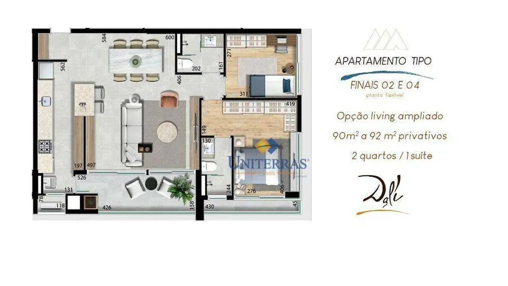 Apartamento, 3 quartos, 90 m² - Foto 1