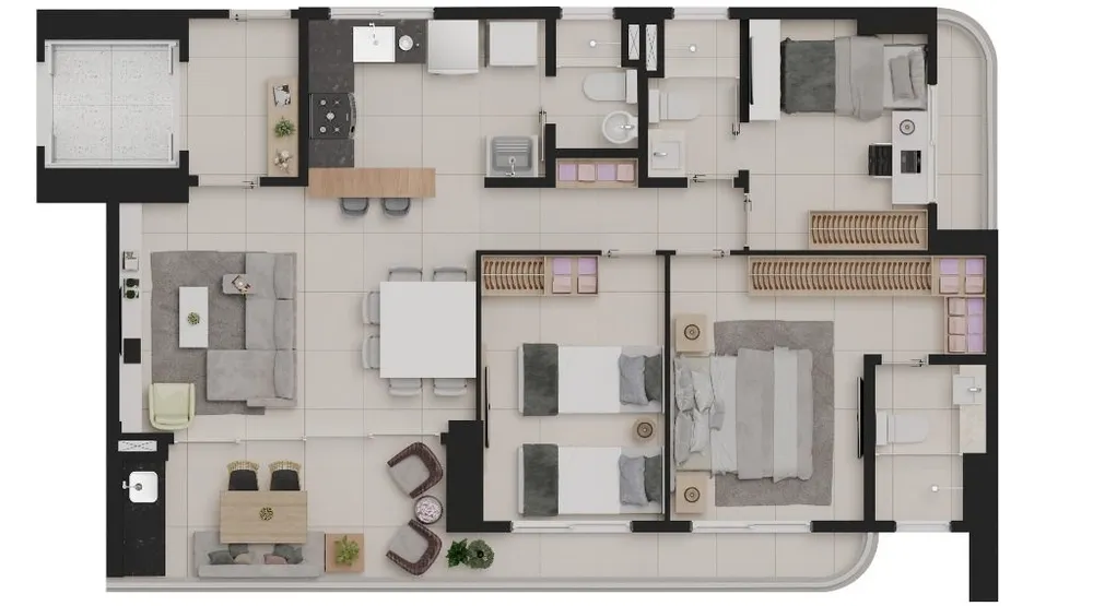 Apartamento, 3 quartos, 90 m² - Foto 4