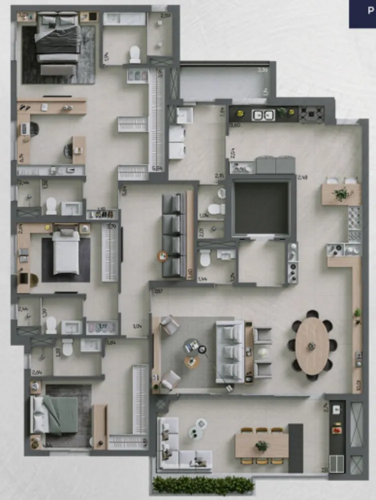 Apartamento, 3 quartos, 197 m² - Foto 3