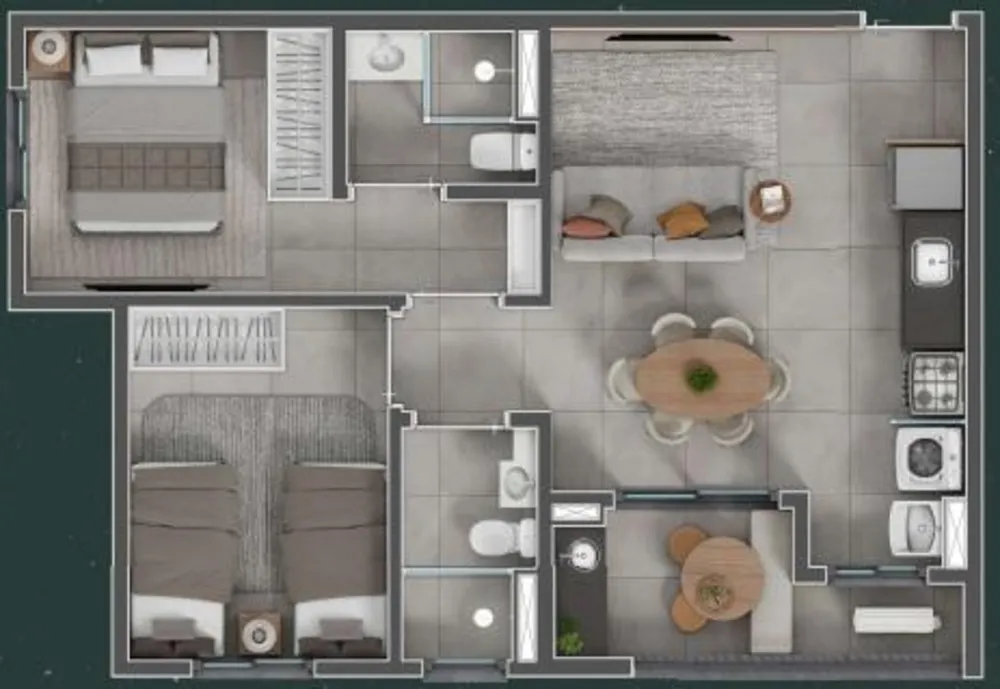 Apartamento, 2 quartos, 55 m² - Foto 3