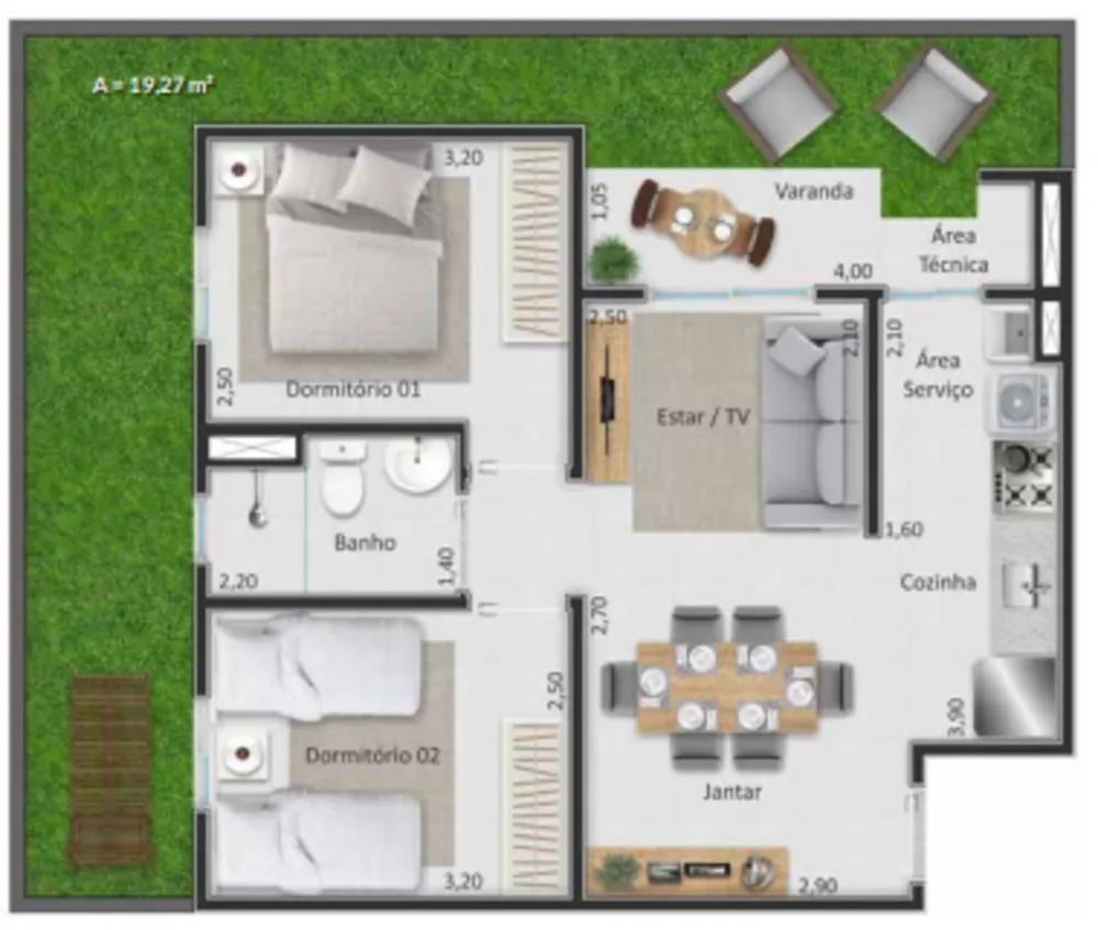 Apartamento, 2 quartos, 50 m² - Foto 7
