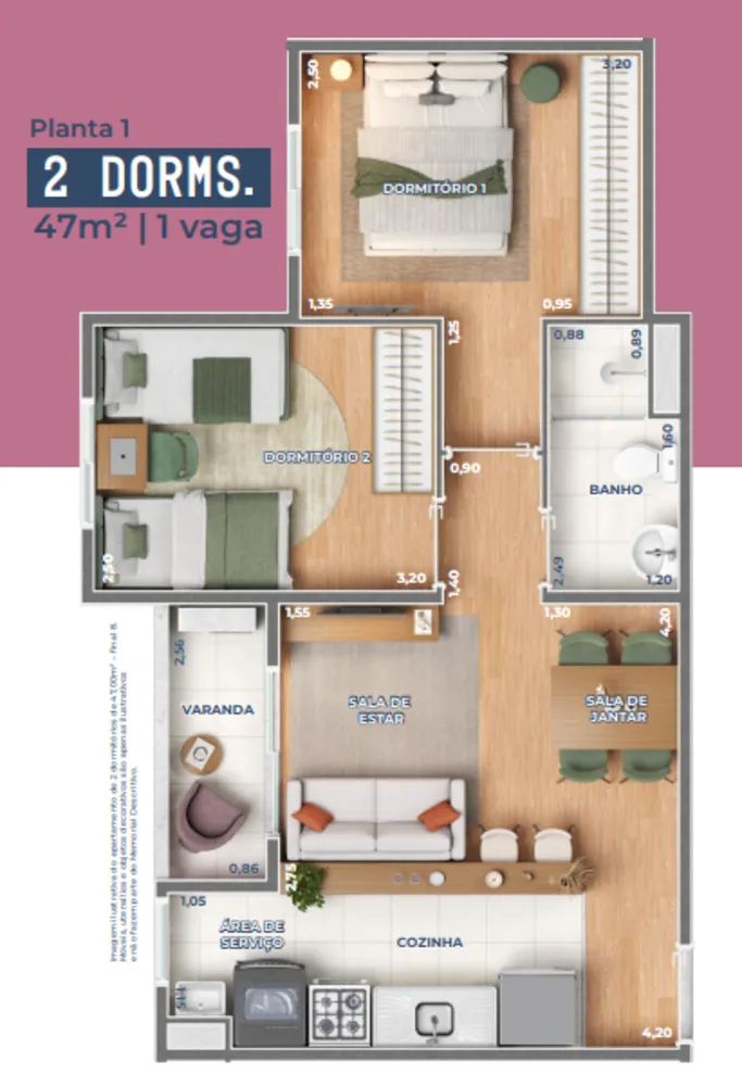 Apartamento, 2 quartos, 47 m² - Foto 6