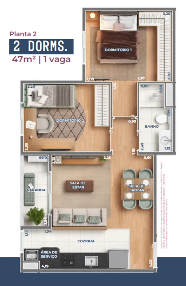 Apartamento, 2 quartos, 47 m² - Foto 11