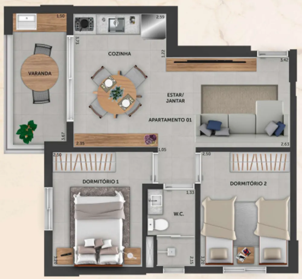 Apartamento, 2 quartos, 51 m² - Foto 13