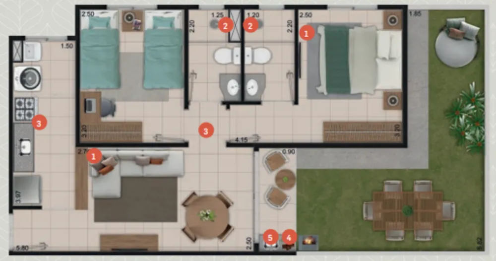 Apartamento, 2 quartos, 50 m² - Foto 5