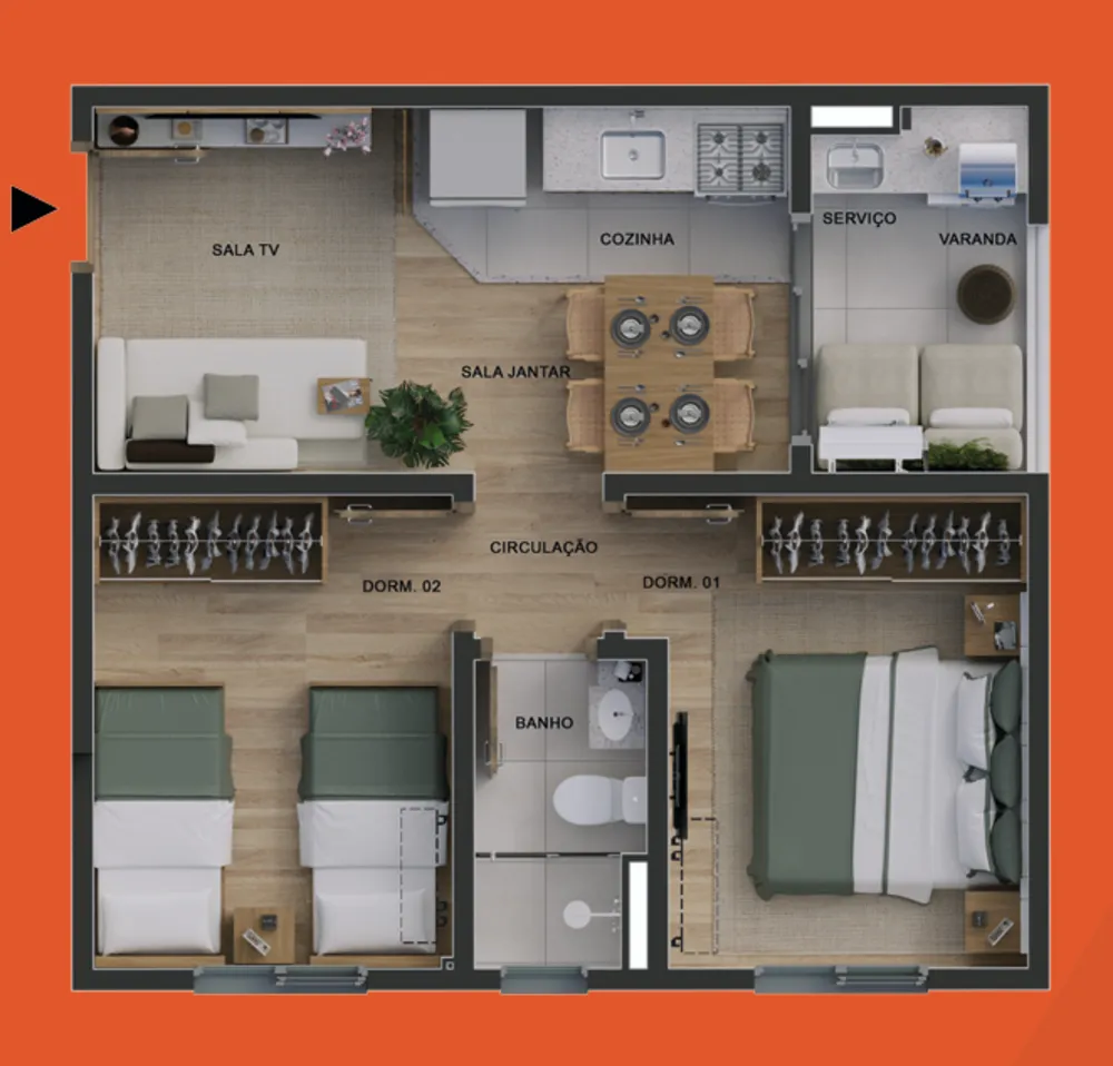 Apartamento, 2 quartos, 43 m² - Foto 15