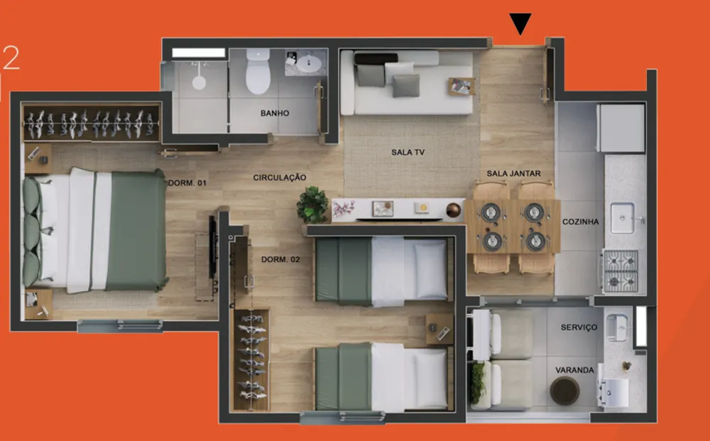 Apartamento, 2 quartos, 43 m² - Foto 5