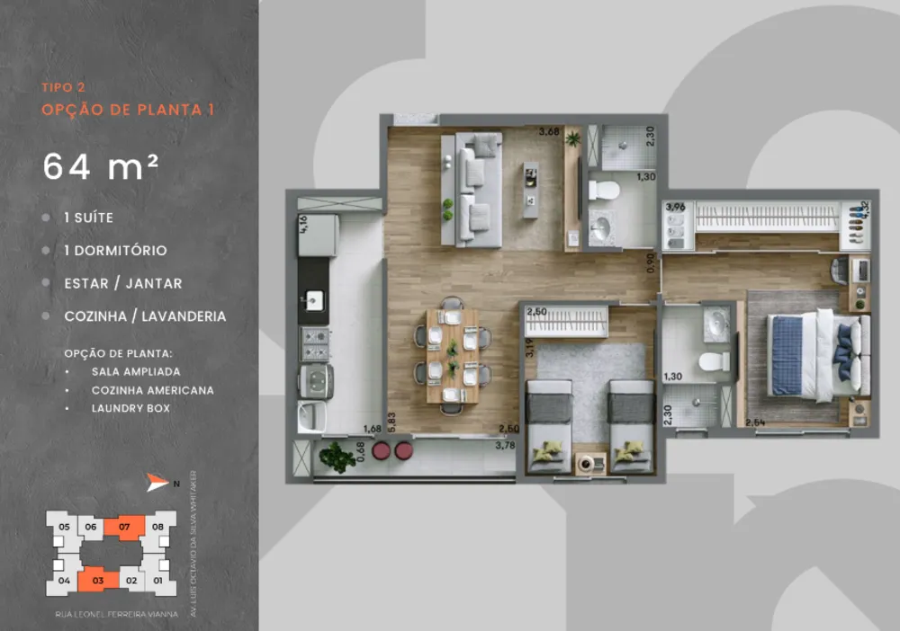 Apartamento, 2 quartos, 64 m² - Foto 6