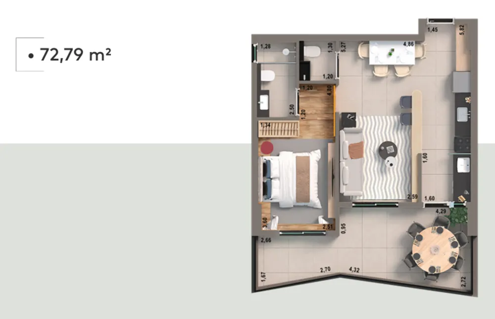 Apartamento, 1 quarto, 73 m² - Foto 15