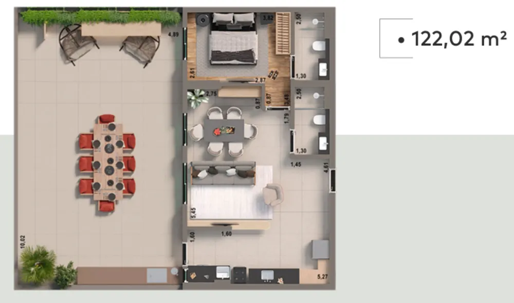 Apartamento, 2 quartos, 95 m² - Foto 2