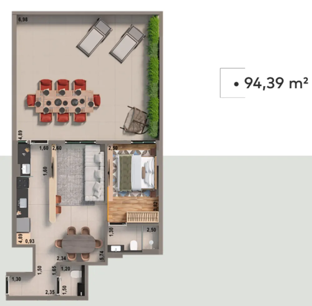 Apartamento, 2 quartos, 95 m² - Foto 3