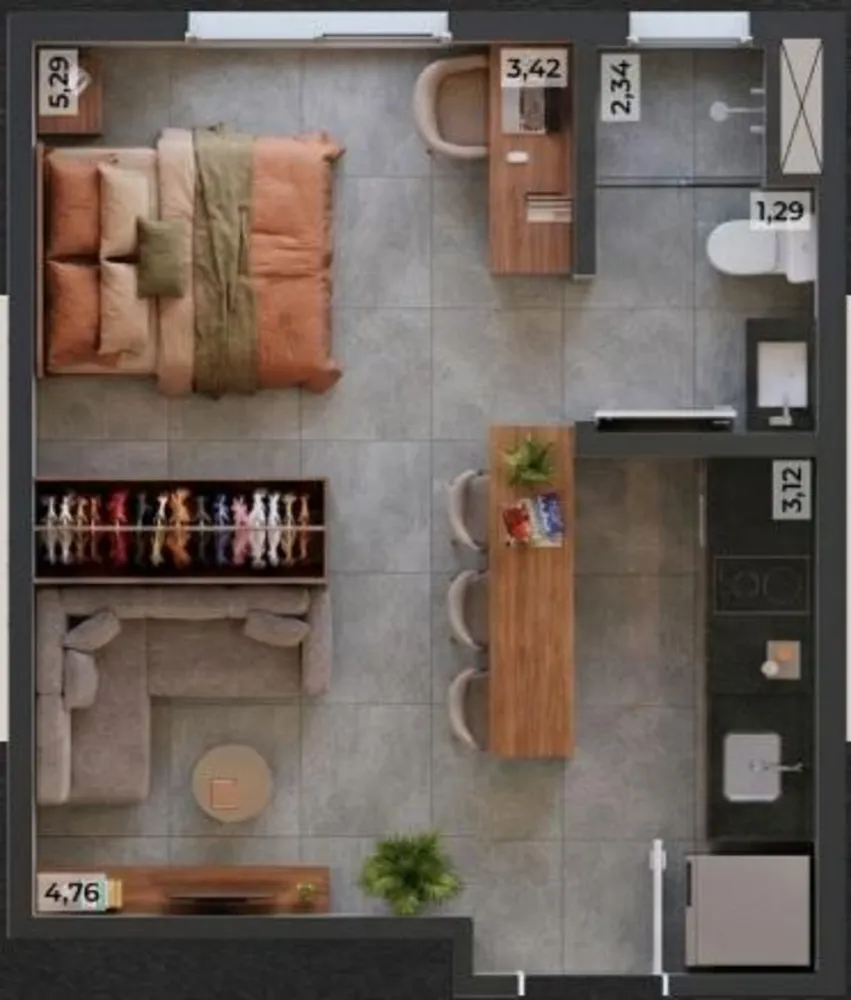 Apartamento, 1 quarto, 29 m² - Foto 3