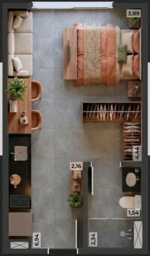 Apartamento, 1 quarto, 29 m² - Foto 7