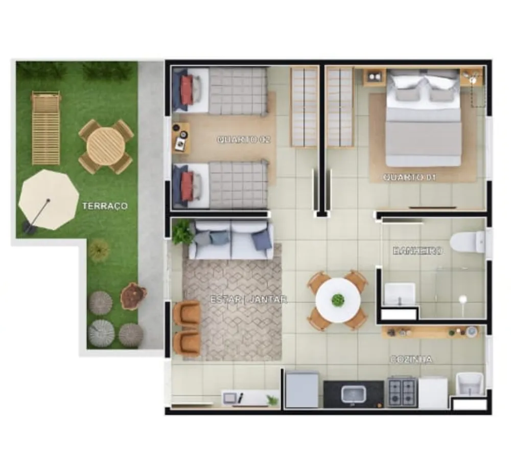 Apartamento, 2 quartos, 44 m² - Foto 14