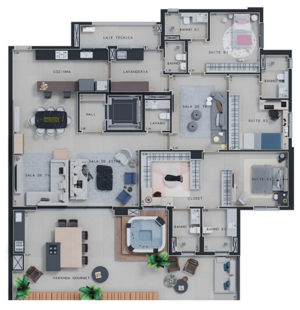 Apartamento, 4 quartos, 259 m² - Foto 4