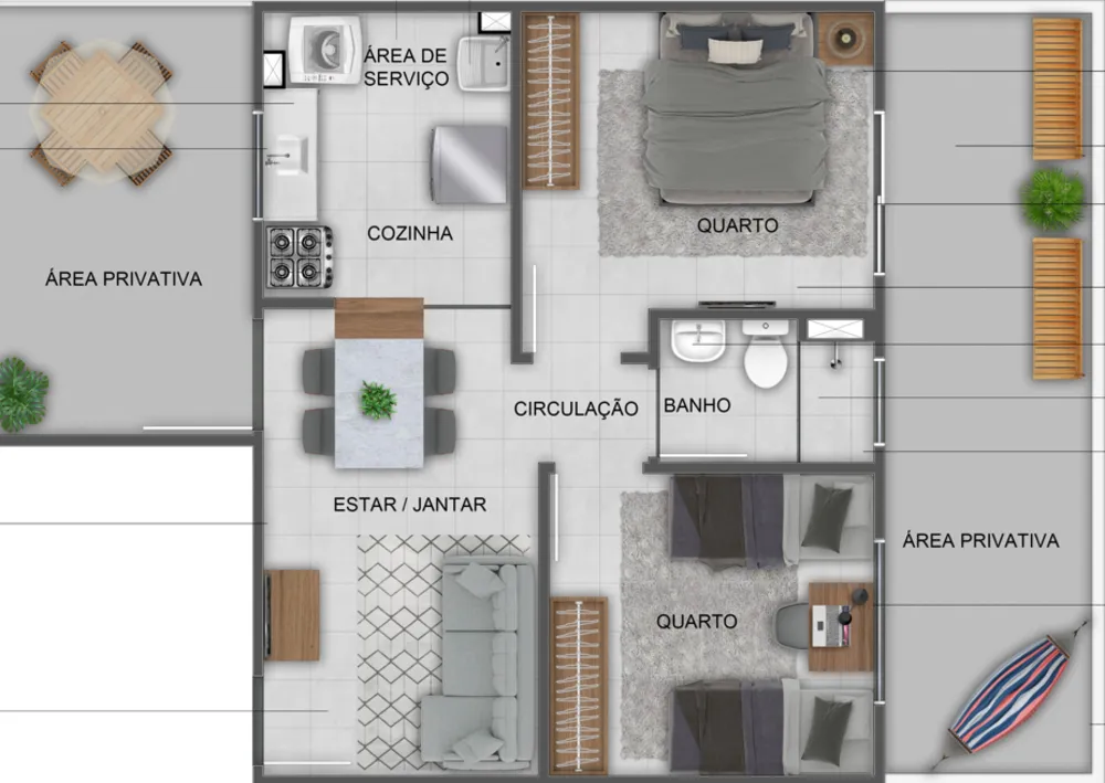 Apartamento, 2 quartos, 40 m² - Foto 1