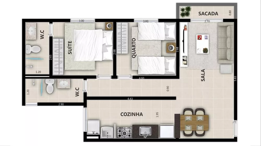 Apartamento à venda com 2 quartos, 61m² - Foto 11