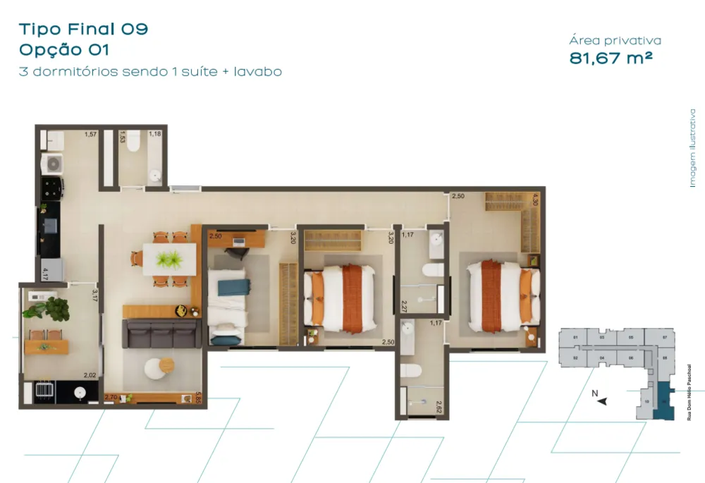 Apartamento, 3 quartos, 81 m² - Foto 11