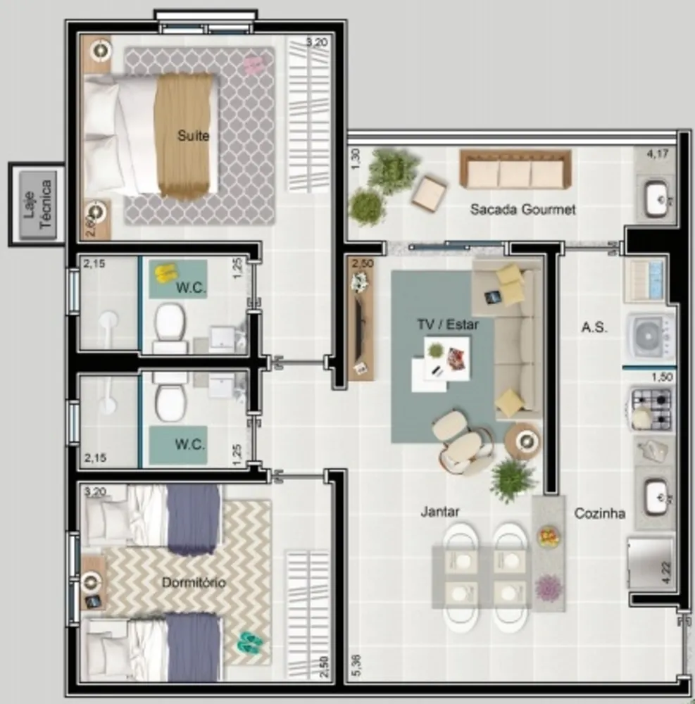 Apartamento, 2 quartos, 60 m² - Foto 5