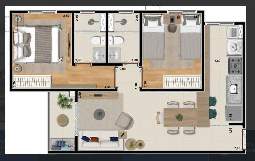 Apartamento, 2 quartos, 55 m² - Foto 7