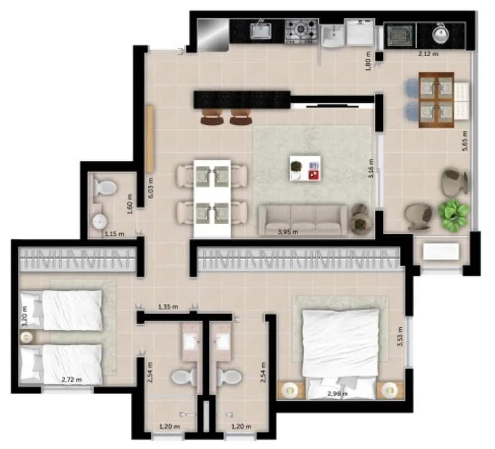 Apartamento, 2 quartos, 81 m² - Foto 3