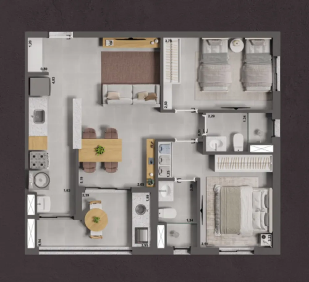 Apartamento, 2 quartos, 67 m² - Foto 7